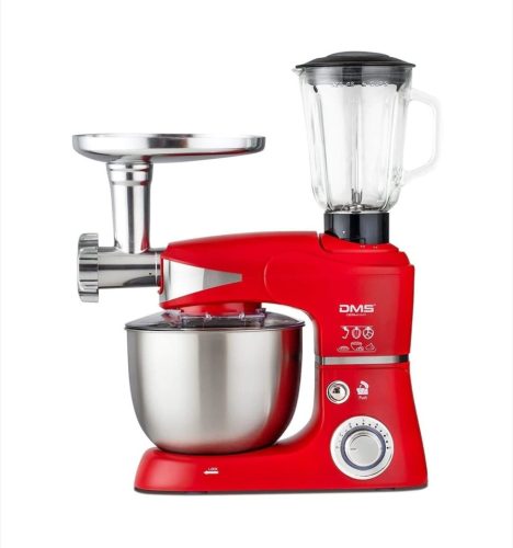 DMS 3 az 1-ben konyhai gép KMFB-1700B álló mixer húsdarálóval, 5 liter, 1700 W piros