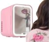 DMS 6 l-es kompakt mini-hűtő és melegen tartó készülék – pink tükrös kivitel